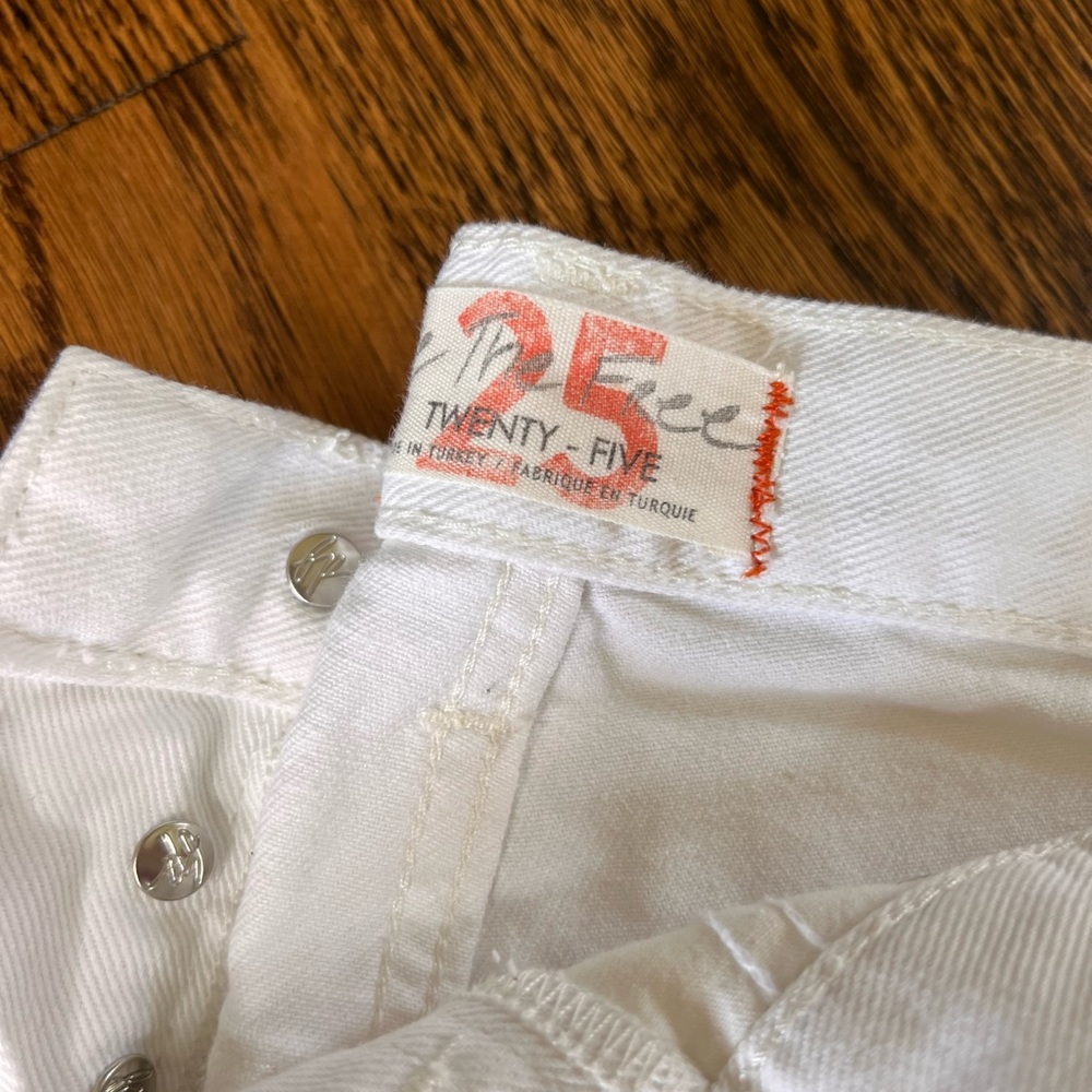 White Free People Jeans wide leg!